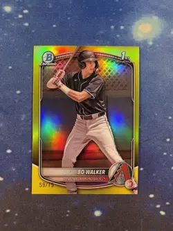 Bo Walker 2025 Bowman Chrome #BCP-92 1st Yellow Refractor /75 DIAMONDBACKS - Image 1