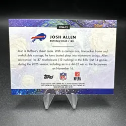 2025 Topps Cosmic Chrome Josh Allen Stars In The Night #STN-12 Bills - Image 2