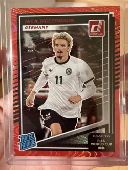 2025-26 Donruss Road to FIFA World Cup Nick Woltemade RC #208 Red Swirl /79 - Image 3