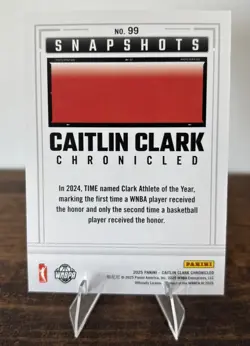 2025 Panini Caitlin Clark Chronicled - Snapshots Caitlin Clark #99 - Image 3
