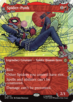 x1 Spider-Punk SPM Spider-Man MTG 210 M/NM 1x - Image 1