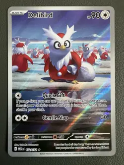 Delibird 152/132 Me01: Mega Evolution Illustration Rare Holo Pokemon TCG NM - Image 1