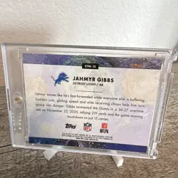 Topps Chrome Stars in the Night 2025 Jahmyr Gibbs Detroit Lions Insert STN-15 - Image 2