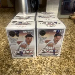 2023-24 Topps Chrome NBA Basketball 6 Blaster Box Lot SEALED & IN HAND! Wemby(U) - Image 1