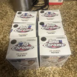 2023-24 Topps Chrome NBA Basketball 6 Blaster Box Lot SEALED & IN HAND! Wemby(U) - Image 2