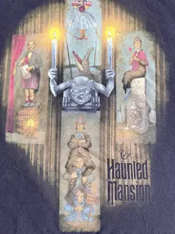 Disney The Haunted Mansion Glow in the Dark Characters Graphic T Shirt Mens L - Image 2