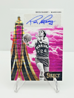 2024-25 Panini Select In Flight Signatures Rick Barry /15 Purple Pulsar #IFS-RIC - Image 1