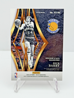 2024-25 Panini Select In Flight Signatures Rick Barry /15 Purple Pulsar #IFS-RIC - Image 2