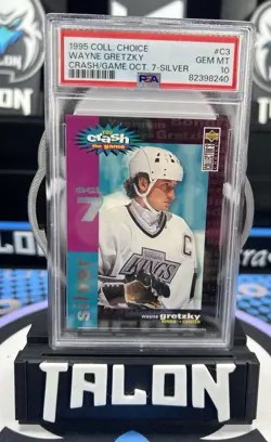 1995 Wayne Gretzky PSA 10 UD Collector’s Choice Silver #C3 You Crash the Game - Image 1