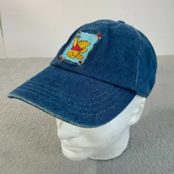 Vintage Disney Winnie The Pooh Hat Blue Denim One Size Adjustable - Image 1