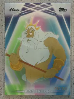 2026 TOPPS DISNEY NEON KING TRITON #177 PINK GREEN BLUE FOIL SP /150 - Image 1