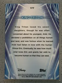 2026 TOPPS DISNEY NEON KING TRITON #177 PINK GREEN BLUE FOIL SP /150 - Image 3
