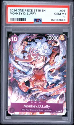 2024 ONE PIECE STARTER DECK ST18-PURPLE MONKEY D. LUFFY MONKEY D. LUFFY PSA 10 - Image 1
