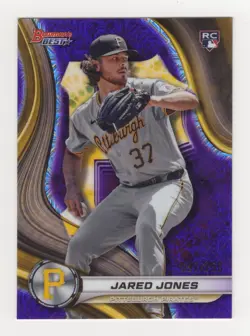 2024 Bowman's Best Jared Jones #54 Purple Mojo Refractor 97/250 RC Pirates - Image 1