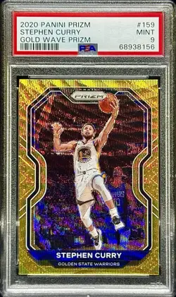 Stephen Curry PSA 9 - 2020 Prizm #159 GOLD WAVE - Golden State Warriors - Image 3