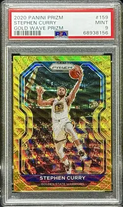 Stephen Curry PSA 9 - 2020 Prizm #159 GOLD WAVE - Golden State Warriors - Image 4