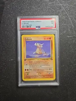 1999 Pokemon Jungle Cubone 1st Edition #50 PSA 7 - Image 1