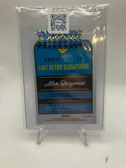 alex bregman optic donruss orange /5 auto 1987 retro signatures 1987-AX - Image 2