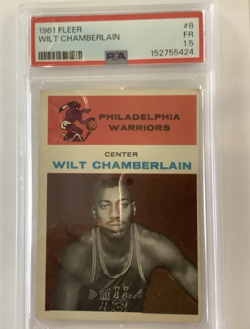 WILT CHAMBERLAIN 1961-62 Fleer '' NEWLY GRADED'' #8 PSA 1.5 HOF - Image 2