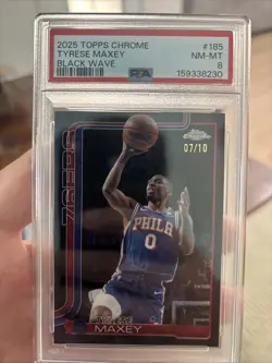2025-26 Topps Chrome - Tyrese Maxey #185 Black wave /10 - Image 1