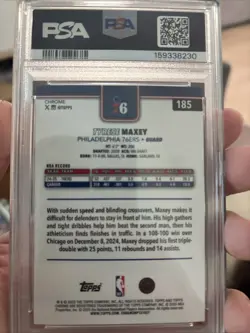 2025-26 Topps Chrome - Tyrese Maxey #185 Black wave /10 - Image 2