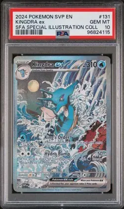 2024 POKEMON SVP EN-SV BLACK STAR PROMO #131 KINGDRA EX PSA 10 - Image 1