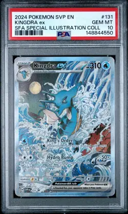 2024 POKEMON SVP EN-SV BLACK STAR PROMO #131 KINGDRA EX PSA 10 - Image 1