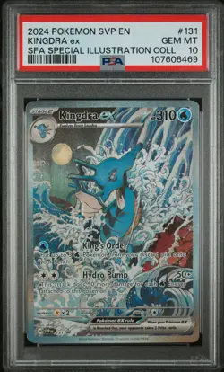 2024 POKEMON SVP EN-SV BLACK STAR PROMO #131 KINGDRA EX PSA 10 - Image 1