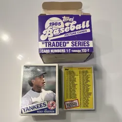 Topps 1985 Baseball Traded Series Complete Set 132 Cards #1T-132T - Image 1
