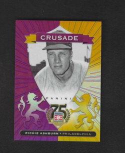 2014 Panini Hall of Fame 75th Anniversary Richie Ashburn Crusade Purple /50 - Image 1