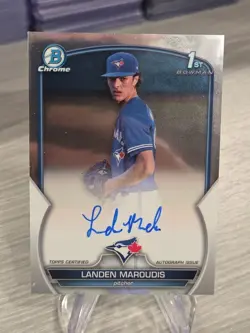 Landen Maroudis 2023 Bowman Chrome Draft Autograph 1st Bowman Toronto Blue Jays - Image 1