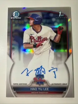 2023 Bowman 1st Chrome Auto Hai Yu Lee #CPA-HL Refractor /499 🔥🔥Detroit Tigers - Image 2
