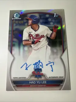 2023 Bowman 1st Chrome Auto Hai Yu Lee #CPA-HL Refractor /499 🔥🔥Detroit Tigers - Image 5