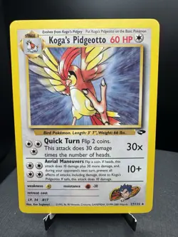 Pokemon TCG WOTC Gym Challenge Kogas Pidgeotto 27/132 Non Holo Rare LP/NM! - Image 1