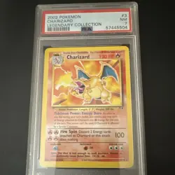 The Pokemon Company 2002 Legendary Collection Charizard 3/110 Holo PSA 7 - Image 1