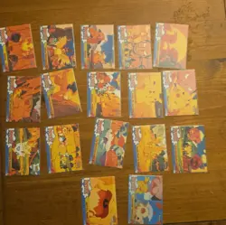 Topps Pokemon Pikachu's Vacation 1999 Trading Card Lot - 17 Cards Blue Label - Image 1