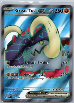 Great Tusk ex 230/198 Ultra Rare Scarlet & Violet Pokemon NM - Image 1