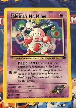 Pokemon TCG Sabrina’s Mr Mime Gym Challenge 59/132 Regular LP. - Image 1