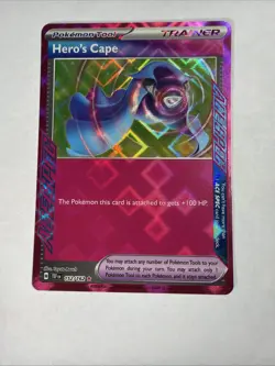Hero's Cape 152/162 Ace Spec Rare Pokemon TCG Scarlet & Violet Temporal Forces - Image 1