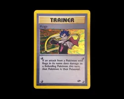 Koga Holo Pokemon Swirl Rare Gym Challenge 019/132 LP Pokemon Card Tcg - Image 1