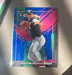 2026 Topps Finest #291 Colson Montgomery Rare Blue Mini-Diamond Refractor /150 - Image 1