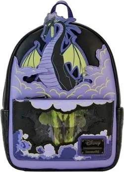 Loungefly Disney Maleficent Dragon Lenticular Glow In The Dark Mini Backpack NWT - Image 1