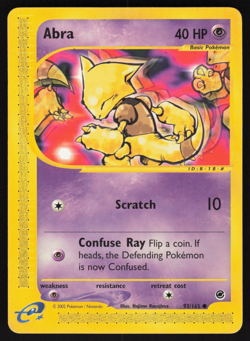 Pokemon TCG - Expedition Base Set - Abra 93/165 - P - Image 1
