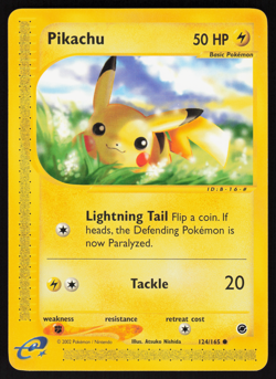Pokemon TCG - Expedition Base Set - Pikachu 124/165 - P - Image 1
