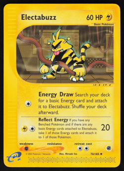 Pokemon TCG - Expedition Base Set - Electabuzz 76/165 - P - Image 1