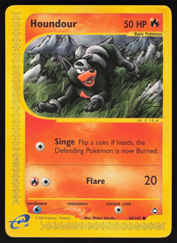 Pokemon TCG - Aquapolis - Houndour 86/147 - P - Image 1