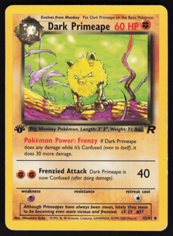 Pokemon TCG - Team Rocket - Dark Primeape 43/82 1st Edition - P - Image 1