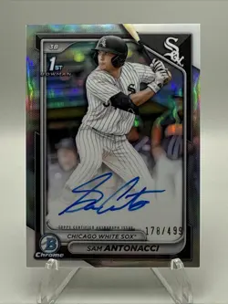 2024 Bowman Draft 1st SAM ANTONACCI Chrome Refractor Auto /499 #CPA-SA - Image 1
