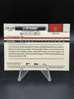 JJ Wetherholt 2026 Topps Chrome Aqua Rookie Autograph RA-JJW *Auto* RC /199 🔥🔥 - Image 2