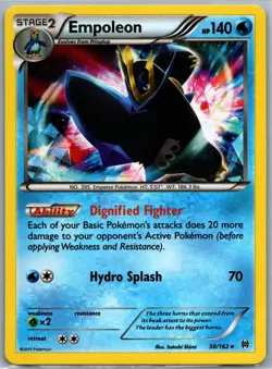 Empoleon 38/162 HOLO Rare BREAKthrough Pokemon LP - Image 1